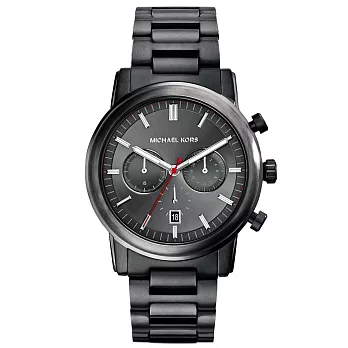 Michael Kors 優雅爵士三環計時腕錶-鐵灰