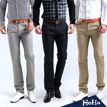 長褲 純棉薄款男士商務長褲 三色-HeHa-29(深卡其)