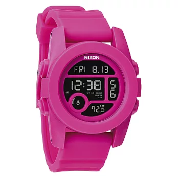 NIXON The UNIT 40 概念革命雙時區運動腕錶-桃紅