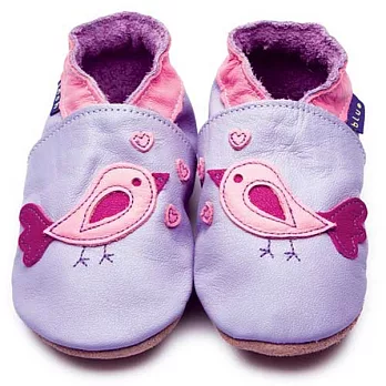 英國製Inch Blue,真皮手工學步鞋禮盒,Bird d’amour-Lilac(6~12M)