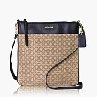 COACH 輕便型 織布皮飾邊肩背/斜背包(小款)_卡其/黑 COACH 輕便型 織布皮飾邊肩背/斜背包(小款)_卡其/黑
