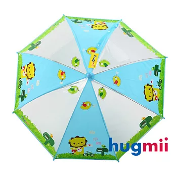 【Hugmii】童趣造型兒童雨傘_獅子藍色