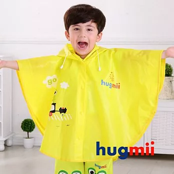 【Hugmii】童趣造型EVA傘狀雨衣_青蛙M黃色