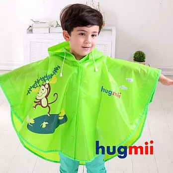 【Hugmii】童趣造型EVA傘狀雨衣_猴子M綠色