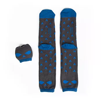 SKULL SOCKS鈷藍壞壞臉骷髏襪