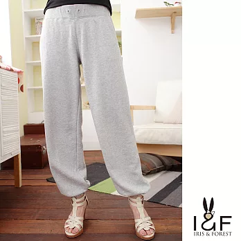 【INF】休閒內刷毛厚棉寬管長褲112-4105M淺灰