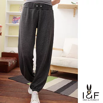 【INF】休閒內刷毛厚棉寬管長褲112-4105S黑灰
