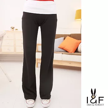 【INF】反摺褲頭休閒運動長褲112-4112M黑色