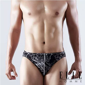 ELLE HOMME 數位印花三角褲 - PEDRO/大理石紋。BriefM黑色大理石紋