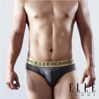 ELLE HOMME 壓紋三角褲-CALLAN/幾何壓紋。Brief灰色