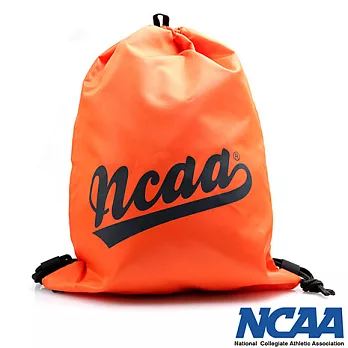 NCAA - 大字母 束口拉繩後背包 -亮桔