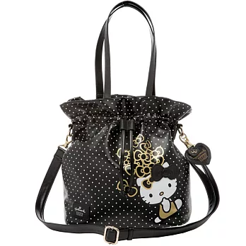 Hallmark x Kitty 輕甜蝶漾兩用肩背包-黑