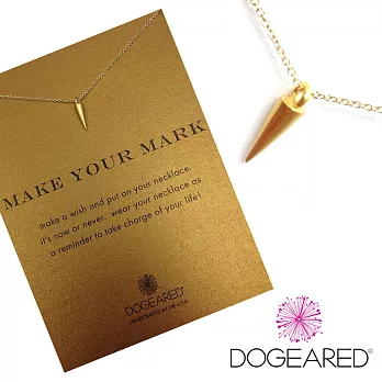 Dogeared 長形鉚釘 Spike 功成名就 金色許願項鍊 附原廠盒