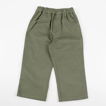 【愛的世界】LOVE WORLD 純棉鬆緊帶素面休閒褲/2~3歲-台灣製-95墨綠色