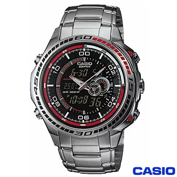 CASIO 第二代極速雙顯城市腕錶-黑 EFA-121D-1A