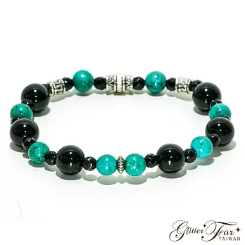 【Glitterfor 手工串珠/手鍊】浮誇。天然石黃銅手鍊