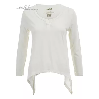 『zenfab有機棉衣著』透氣有機棉上衣L原棉白