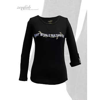 『zenfab有機棉衣著』經典環保意識T恤S經典黑