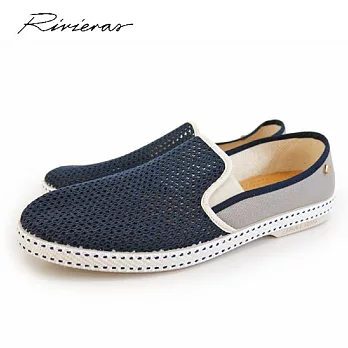 Rivieras 20° 20度 編織 懶人鞋 深藍/灰 女鞋 休閒鞋39灰藍