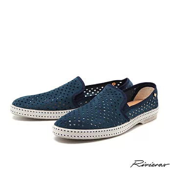 RIVIERAS SULTAN 30° MARINE 麂皮 洞洞 懶人鞋 海軍藍36藍