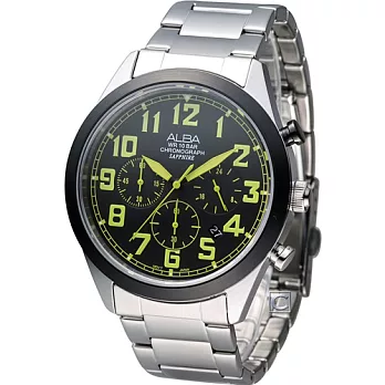 ALBA 雅柏 玩樂撞色計時時尚腕錶 VD53-X170G AT3595X1