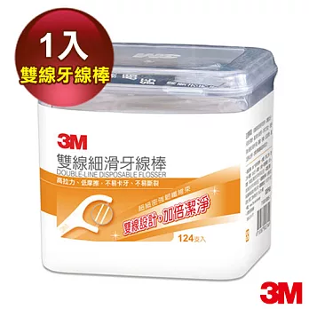 3M 雙線細滑牙線棒-盒裝(124支)