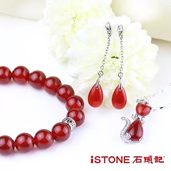 石頭記 幸福花語紅瑪瑙套組