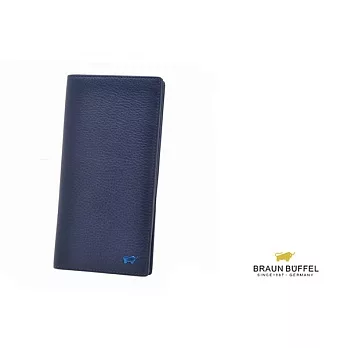 【BRAUN BUFFEL.德國小金牛】STARCK史塔克系列十五卡長夾-紳士藍