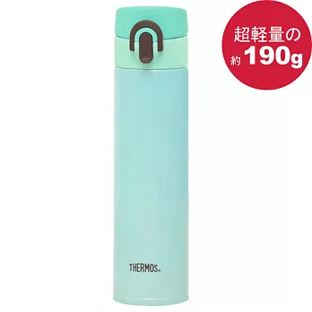 THERMOS膳魔師 超輕量不鏽鋼真空保溫杯保溫瓶400ml-薄荷綠色(JNI-400)