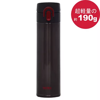 THERMOS膳魔師 超輕量不鏽鋼真空保溫杯保溫瓶400ml-黑色(JNI-400)