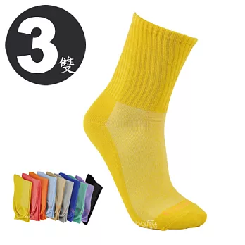 旅行家koolfree 防黴排汗彩色寬口羅紋3/4高統襪 (顏色隨機出貨)*3雙21-24cm