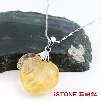 石頭記 黃水晶開運項鍊-如意壽桃-6.7g