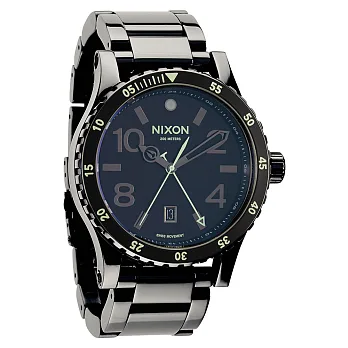 NIXON DIPLOMAT SS 酷玩潮流時尚運動腕錶-亮黑