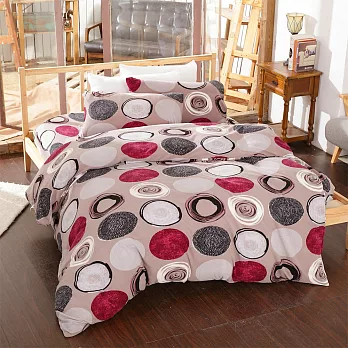 葉月《藝術空間》單人-暖呼呼搖粒絨被套/床包三件組