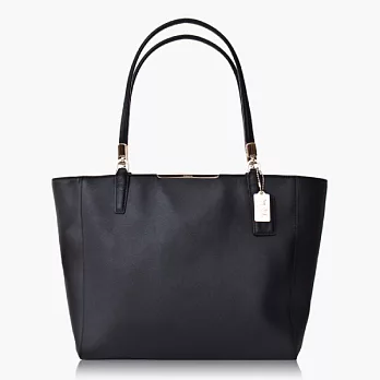 COACH 高質感 防刮皮革手提/肩背托特包_黑色