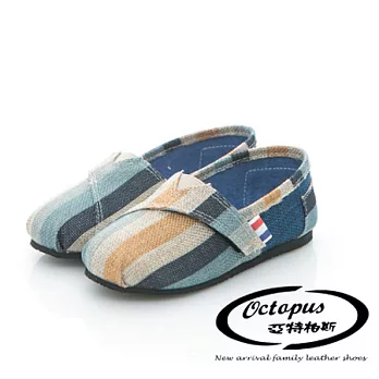 Octapus幾何藝術手工休閒鞋-經典藍小童款15.5經典藍