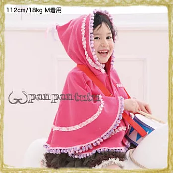 Panpantutu 森林系薄斗篷-桃紅M