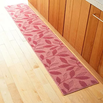 【cecile雜貨】日本製光觸媒自動淨化纖維圖案廚房地墊(120x45cm)粉紅色