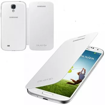 Samsung Galaxy S4/i9500/Flip cover/韓國製/原廠側掀式保護套-白色