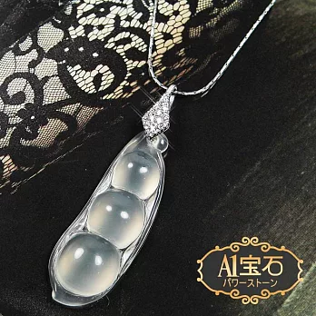 【A1寶石】3A頂級-冰種玉髓豆莢項鍊--與鈦晶碧璽翡翠同級(含開光)