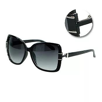 【Kelly C.】蝴蝶型大框太陽眼鏡 (3款任挑)時尚黑