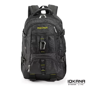 AOKANA奧卡納 台灣釦具 輕量防潑水護脊紓壓機能後背包 (黃/黑) 68-073