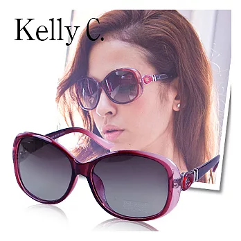 【Kelly C.】偏光女用太陽眼鏡(3558-4)紫紅