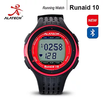 ALATECH Runaid10 藍牙跑步運動錶紅黑