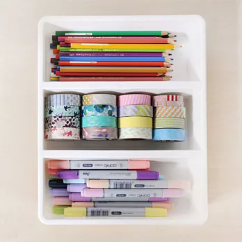 【nicegoods 好東西】清新白 3格小物收納盒(3入)白