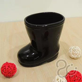 【2Ustyle】雨鞋花器 - 亮黑