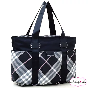 【a Lady ’s真皮】四口袋休旅包*大(黑粉)
