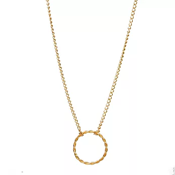 Dogeared karma 手工編織紋圓滿環 金色許願項鍊 附原廠盒