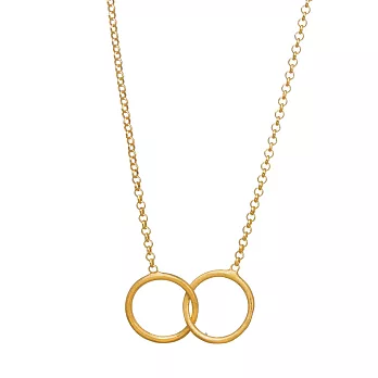 Dogeared KARMA 永結同心雙環圓滿 金色許願項鍊 附原廠盒