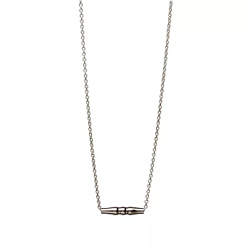 Dogeared balance 亮面波浪紋 平衡骨 銀色許願項鍊 附原廠盒